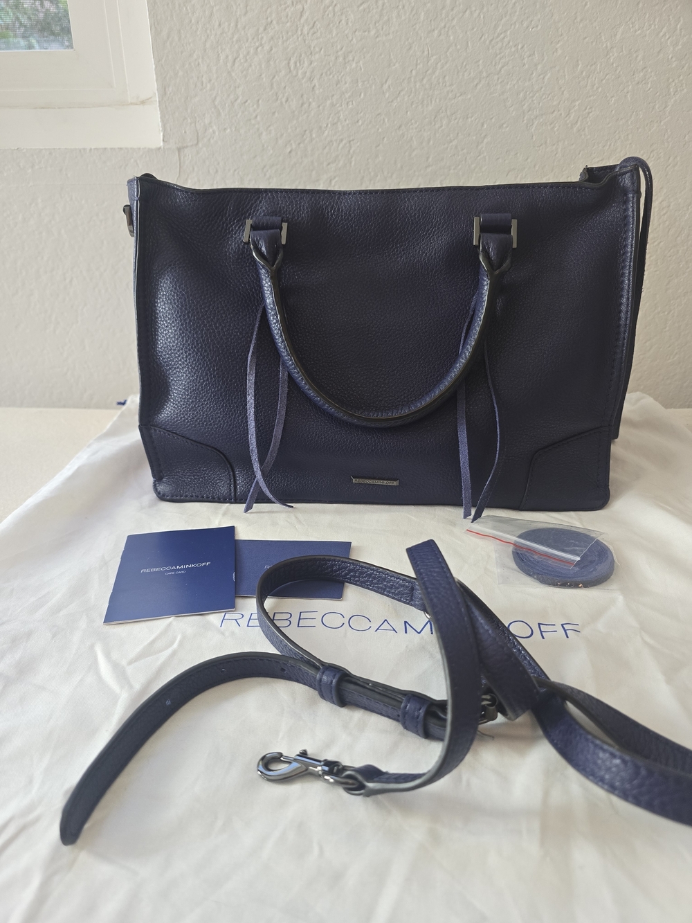 Regan Pebbled 100% Calf Leather Satchel with Strap